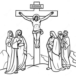 Crucifixion Scene Coloring Page 40983-32376