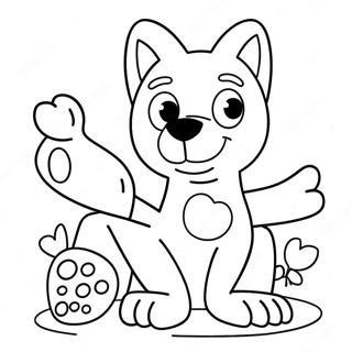 Bluey And Bingo Adventure Coloring Page 41014-32393