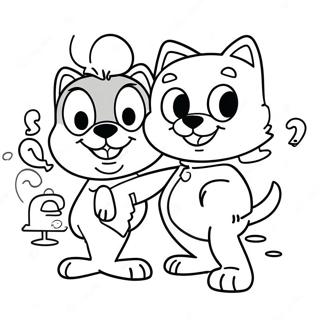 Bluey And Bingo Adventure Coloring Page 41014-32394