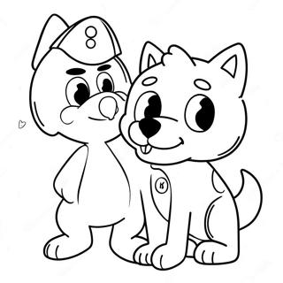 Bluey And Bingo Adventure Coloring Page 41014-32396