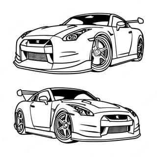 Gtr R35 Sports Car Coloring Page 41053-32434