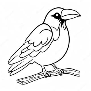 Raven In Mystical Pose Coloring Page 41064-32481