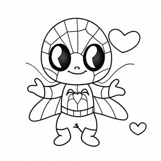 Spiderman Valentines Coloring Pages