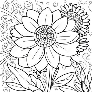 Marigold Flower Coloring Page 41123-32509