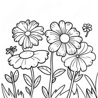 Bright Marigold Garden Coloring Page 41124-32500