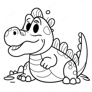 Playful Vector The Crocodile Coloring Page 41164-32524