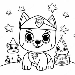 Paw Patrol Birthday Celebration Coloring Page 41173-32531