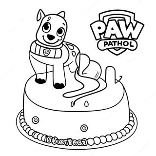 Paw Patrol Birthday Cake Coloring Page 41174-32548