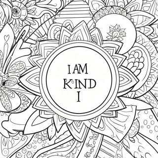 I Am Kind Affirmation Coloring Page 41194-32541