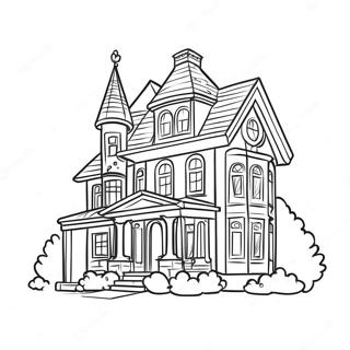 Dream House Mansion Coloring Pages