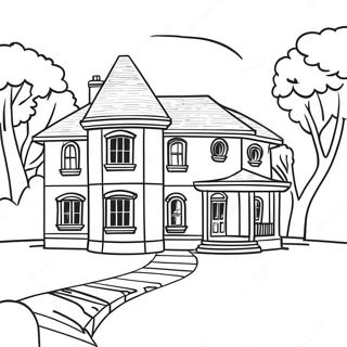 Dream House Mansion Coloring Page 41203-32558