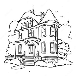 Dream House Mansion Coloring Page 41203-32559