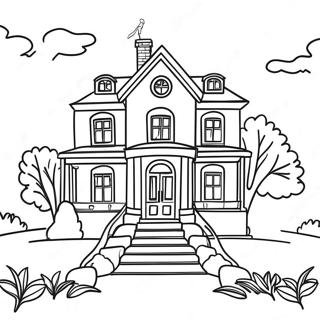 Dream House Mansion Coloring Page 41203-32560