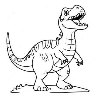 Jurassic Park Spinosaurus Vs T-Rex Coloring Pages