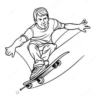 Tony Hawk Performing A Trick Coloring Page 41274-32610