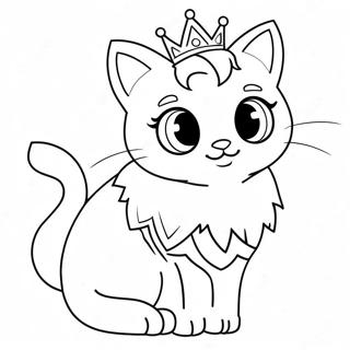 Página Para Colorir Da Gata Princesa 41323-32646