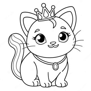 Página Para Colorir Da Gata Princesa 41323-32647