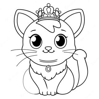 Página Para Colorir Da Gata Princesa 41323-32648