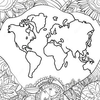 Colorful Word World Coloring Page 41334-32663