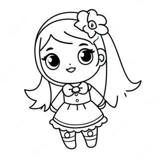 Pretty Girl Gacha Life Coloring Pages