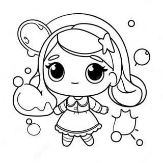 Pretty Girl Gacha Life Coloring Pages