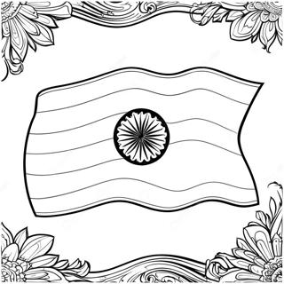 Página Para Colorear De La Bandera India 41403-32727