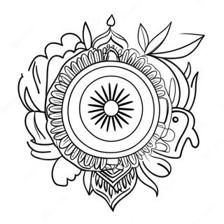 Indian Flag Coloring Pages