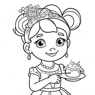 Fancy Nancy With Sparkly Accessories Coloring Page 4141-3297