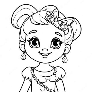 Fancy Nancy With Sparkly Accessories Coloring Page 4141-3298