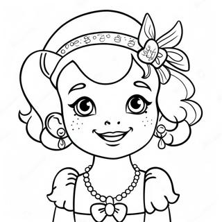 Fancy Nancy With Sparkly Accessories Coloring Page 4141-3299