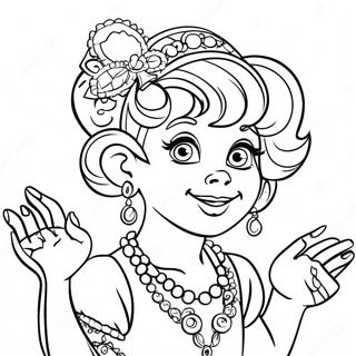 Fancy Nancy With Sparkly Accessories Coloring Page 4141-3300