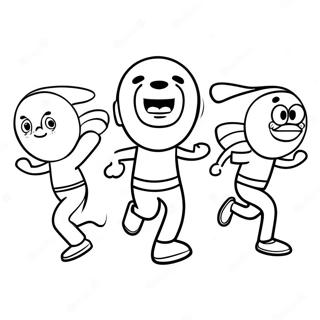 Fun Run Coloring Pages