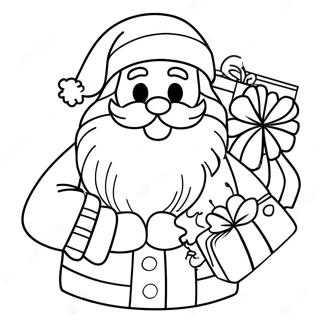 Festive Preppy Santa Coloring Page 41564-32836