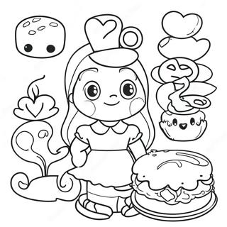 Alice's Wonderland Bakery Coloring Pages