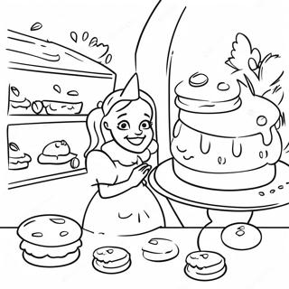 Alice S Wonderland Bakery Coloring Page 41603-32886