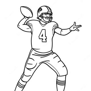 Dak Prescott Throwing Football Coloring Page 41674-32937