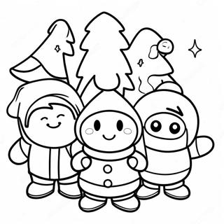 Among Us Christmas Coloring Pages