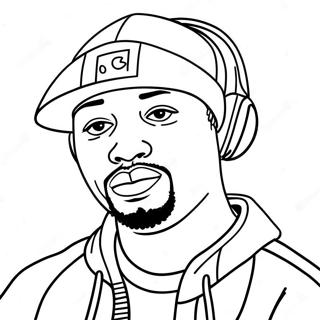 Rapper Coloring Page 4170-3338