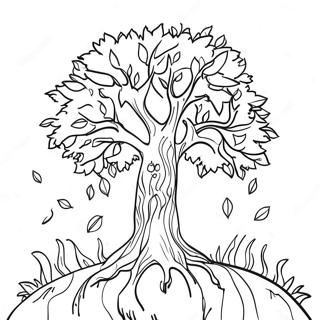 Fall Tree Coloring Pages