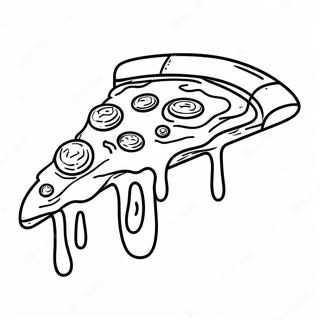 Cheesy Pizza Slice Coloring Page 41724-33014