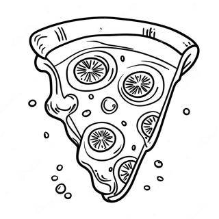 Cheesy Pizza Slice Coloring Page 41724-33015