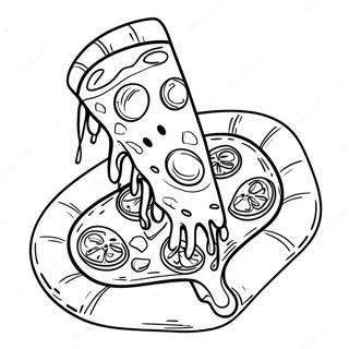 Cheesy Pizza Slice Coloring Page 41724-33016