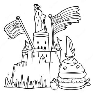 Disney 4th Of July Celebration Coloring Page 41753-32987