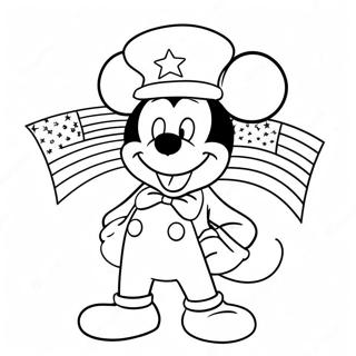 Mickey Mouse Im Patriotischen Outfit Ausmalbild 41754-32990