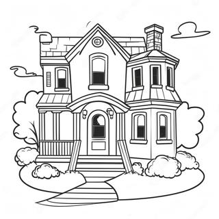 Dream House Coloring Page 41763-32996