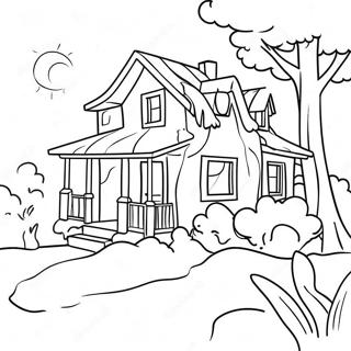 Cozy Dream House Coloring Page 41764-33001