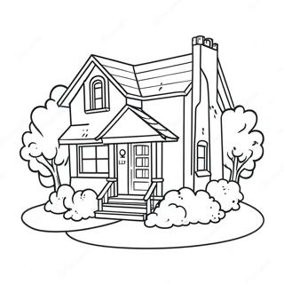 Cozy Dream House Coloring Page 41764-33004