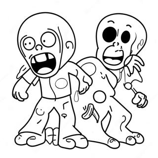 Among Us Zombie Coloring Pages