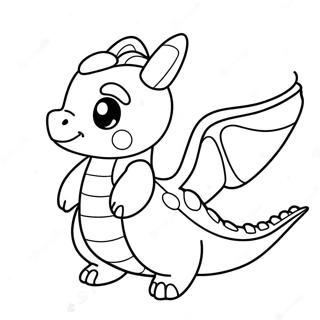 Cute Dragonite Flying Coloring Page 41864-33074