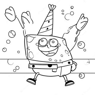 Spongebob Birthday Coloring Page 41893-33087